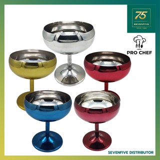 PRO CHEF ถ้วยใส่ไอศครีม ถ้วยสแตนเลส ถ้วย ความจุ9ออนซ์(266 มล.) PRC1-BSK-ICM