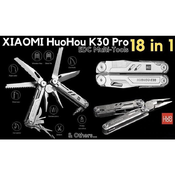 Xiaomi HuoHou K30 Pro Multi-tool มัลติทูล 18 In 1 มีดพับ อเนกประสงค์