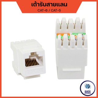 เต้ารับสายแลนแบบ RJ45 ตัวเมีย Female Jack RJ-45 CAT5 CAT6