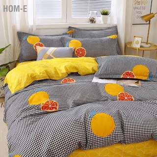 Hom-E Bed Set Eco Friendly Bright Vivid Colors High Density Polyester Fiber Sets Full for Dormitory Home Hotel