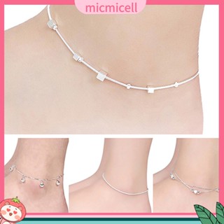 (micmicell) สร้อยข้อเท้า จี้ดาว หัวใจ เครื่องประดับ สำหรับผู้หญิง