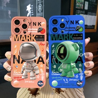 เคสป้องกันโทรศัพท์มือถือ ขอบสี่เหลี่ยม ลาย Mark NASA สําหรับ VIVO Y15A Y15S T1 5G T1X Y02S Y21S Y21A Y21S Y33S Y12S Y11S Y12A Y01 Y1S Y20s Y20A