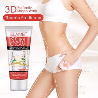 ครีมกระชับสัดส่วน ELAIMEI SLIM CREAM 60ml. ครีมร้อนกระชับสัดส่วน เนื้อครีมเอสเซ้นส์ ดูดซึมไว ช่วยสลายไขมันใต้ผิวหนัง