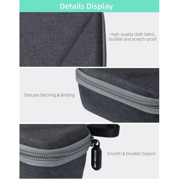 Sunnylife Mini Portable Carrying Case Clutch Bag Protective Storage Bag for Insta360 X3 / ONE X2 / X