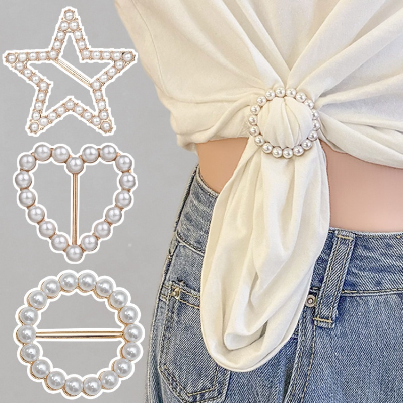 อินเทรนด์ เสน่ห์ กลม หัวใจ ดาวห้าแฉก เข็มกลัด / แฟชั่น อารมณ์ จําลอง มุก ผ้าไหม ผ้าพันคอ คงที่ หัวเข็มขัด / ผูกปม มุม กระดุม เครื่องประดับ