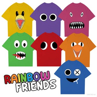 เสื้อยืดแขนสั้นลําลอง ทรงหลวม พิมพ์ลายการ์ตูน Jason Rainbow Friends พลัสไซซ์ แฟชั่นสําหรับผู้ชาย และผู้หญิง