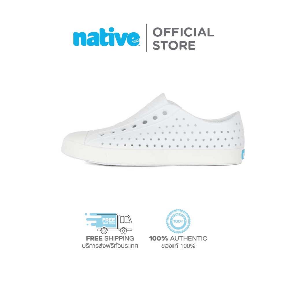 Native รองเท้ากันน้ำผู้ใหญ่ EVA รุ่น Jefferson Shell White (AJ)