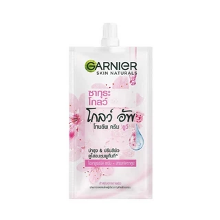 GARNIER การ์นิเย่ ซากุระโกลว์ โกลว์อัพ โทนอัพ ครีม ยูวี แบบซอง ขนาด 7ml.x 6 ซอง