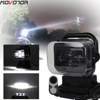 360 Degree Remote Control 60W Marine LED Spot Light 4x4 Headlights 12/24v 7 Inch Led Searching Light for Off Road Vehicl