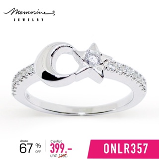 Memorine Jewelry แหวนเงินแท้ 925 ฝังเพชรสวิส (CZ) : ONLR357