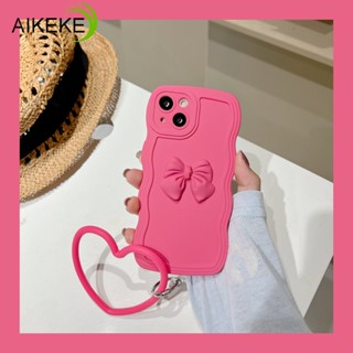 เคสโทรศัพท์มือถือ ลายโบ 3D พร้อมสายคล้องมือ สําหรับ Samsung Galaxy A54 A04 A04s A04e A03 A03s A03 Core A14 A13 A12 A11 A10 A10s A01 4G 5G