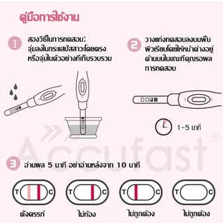 ACCUFAST 1 ชิ้น การทดสอบสัปดาห์การตั้งครรภ์ +4 ชิ้น ตรวจครรภ์ แบบปากกา ที่ตรวจครรภ์/ ตรวจครรภ์
