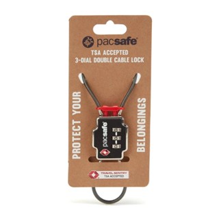 Pacsafe อุปกรณ์ล็อคสายเคเบิ้ล แบบคู่ 3 มิติ สําหรับเดินทาง