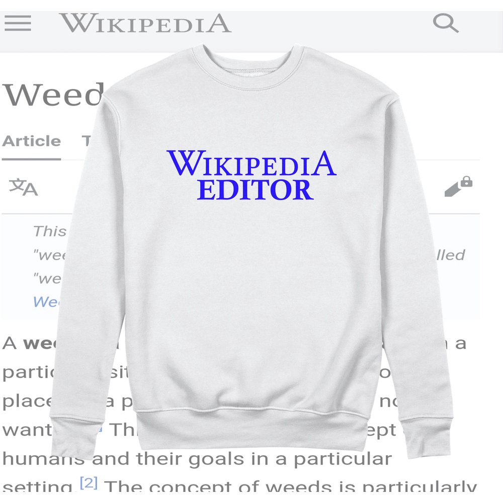 WIKIPEDIA EDATOR CREWNECK