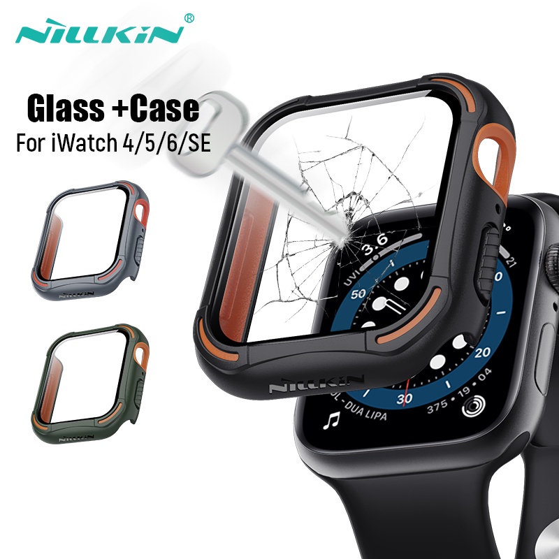 NILLKIN For Apple Watch Case 44mm 4/5/6/SE iWatch Case Screen Protector Bumper Accessories For Apple Watch series 40mm 4