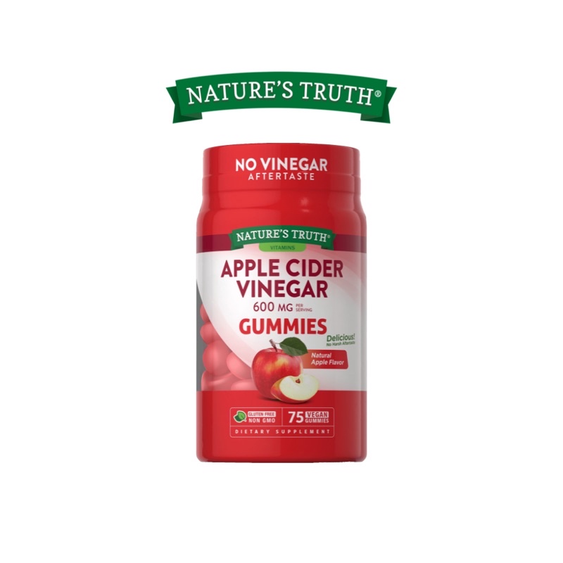 Nature’s Truth - Apple Cider Vinegar 600MG, 75 vegan gummies กัมมี่แอปเปิลไซเดอร์