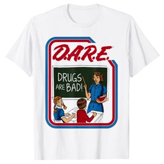 เสื้อยืดผู้หญิง Camiseta gráfica de DARE Drugs Are Bad, Tops, ropa estética