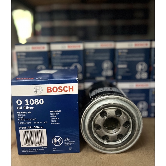 ไส้กรองน้ำมันเครื่อง BOSCH HYUNDAI H1, Kia Canival, Pregio, K2500, 2700, 2900, 10 Starex 1080