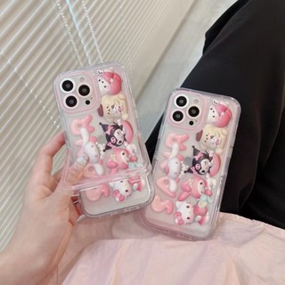 ✨ส่งเชือกเส้นเล็ก✨เคสไอโฟน14 Pro Max 13 12 11 เคส for iPhone 14พลัส การ์ตูน น่ารัก พกง่ายๆ การป้องกันการตก Case