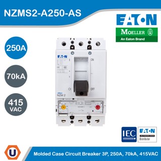 EATON Molded Case Circuit-Breaker (MCCB) 3P, 250A, 70kA ที่ 415VAC รหัส NZMS2-A250-AS สั่งซื้อได้ที่ร้าน Ucanbuys