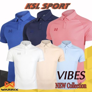 WARRIX เสื้อโปโลแขนสั้น รุ่นใหม่ ผ้านุ่มใส่สบาย วาริกซ์ รุ่น VIBES WA203PLACL01 สีโอรส/น้ำเงิน/ฟ้า/เบจ/ขาว/กรมท่า/โอล...