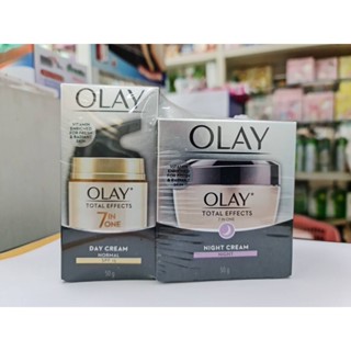 [แพ็คคู่] Olay Total Effects 7 in 1 Day 50 กรัม+ Night Cream ครีมลดเลือนริ้วรอย ฝ้า จุดด่างดำ โอเลย์