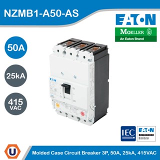 EATON Molded Case Circuit-Breaker (MCCB) 3P, 50A, 25kA ที่ 415VAC รหัส NZMB1-A50-AS สั่งซื้อได้ที่ร้าน Ucanbuys