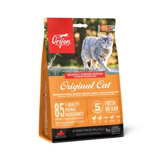 Orijen Original Cat โอริเจน อาหารเม็ดสำหรับแมวระดับรางวัลชนะเลิศ สูตรแมวและลูกแมว (340g)