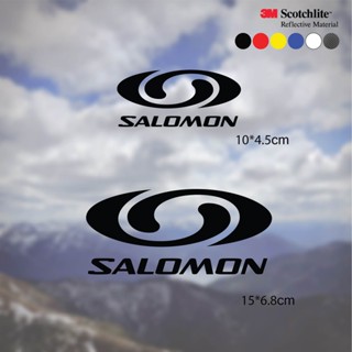 สติกเกอร์โลโก้salomon สติกเกอร์เดินป่า สติกเกอร์แคมป์ปิ้ง ติดรถยนต์ มอเตอร์ไซค์ กล่อง