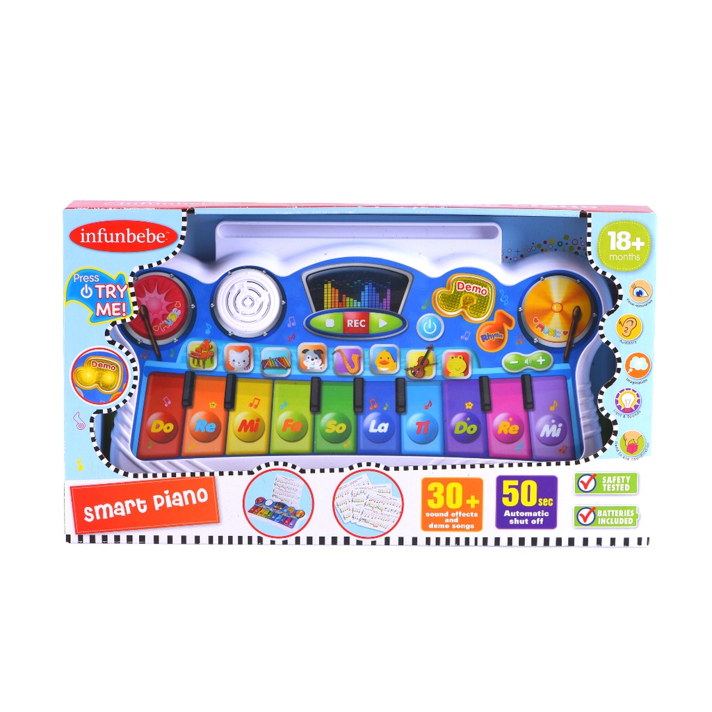 Wel-B x Infunbebe Smart Piano (เปียโนของเล่นเด็ก) - เปียโนเด็ก  มีเสียง โน๊ต เสริมพัฒนาการ