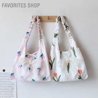 Favorites Shop Shoulder Bag Cute Stylish Large Capacity Summer All Match Flower Canvas School Tote