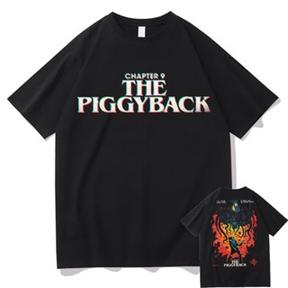 เสื้อยืดน่ารักๆ The Piggyback Hellfire Club เอ็ดดี้มุนสันสองด้านพิมพ์กราฟิก Tshirt Cotton ผู้ชายผู้หญิงร็อคพังก์เสื้อยืด