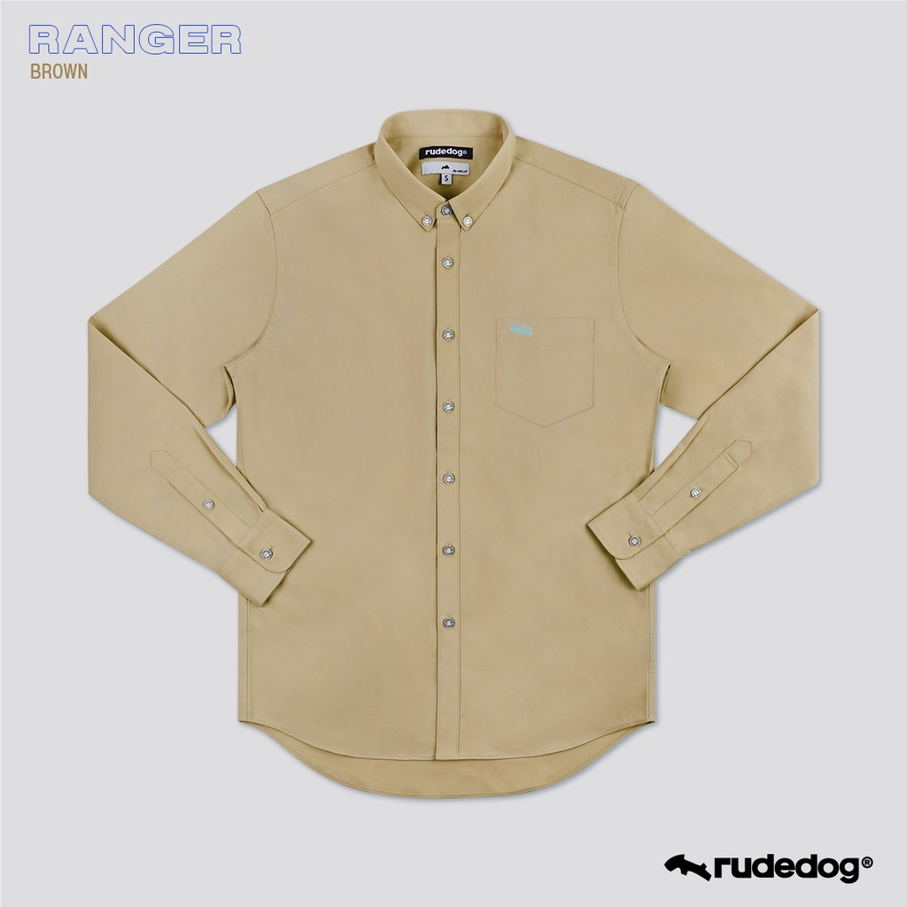 Rudedog เสื้อเชิ้ตแบบมีกระเป๋า สีน้ำตาลอ่อน รุ่น Ranger