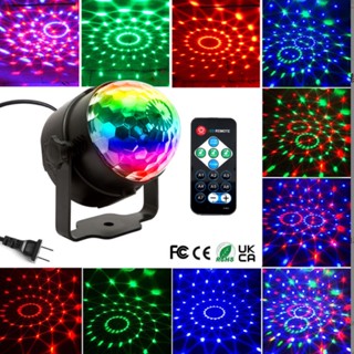 โคมไฟโปรเจคเตอร์ LED RGB ควบคุมด้วยเสียง หมุนได้ สําหรับตกแต่งเวที บ้าน ห้องนอน งานเลี้ยงวันเกิด