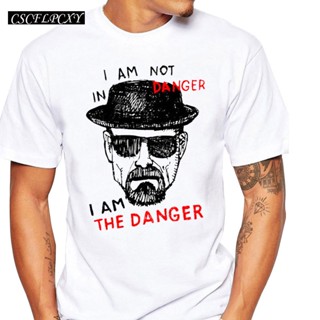 Sanc6 {พร้อมส่ง เสื้อยืดผ้าฝ้าย 100% พิมพ์ลาย Breaking Bad Heisenberg Iam denger โอเวอร์ไซซ์ XS-6XL สําหรับผู้ชายS-5XL