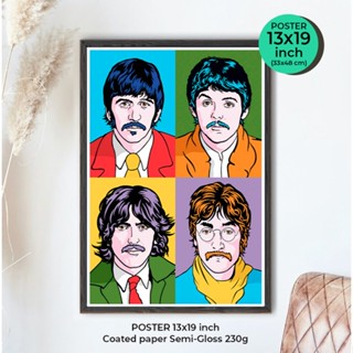 The Beatles Poster - Printed on high quality โปสเตอร์ภาพขนาด 33X48 cm (สินค้าเฉพาะตัวโปสเตอร์)