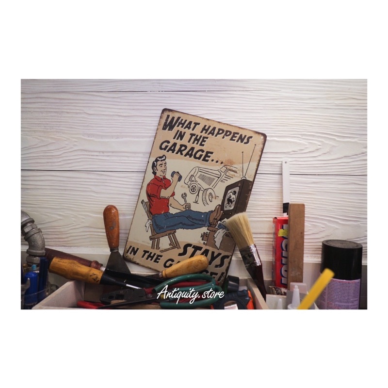 แผ่นป้ายสังกะสี Garage