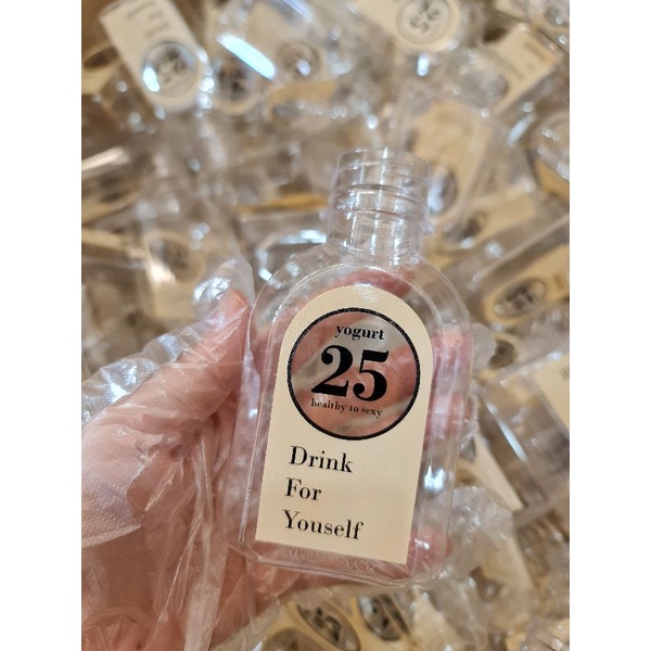 150/180/220 ML (ทรงไหล่โค้ง) ขวดมินิมอล ขวดพลาสติก PET  พร้อมฝาปาก 30 มม.
