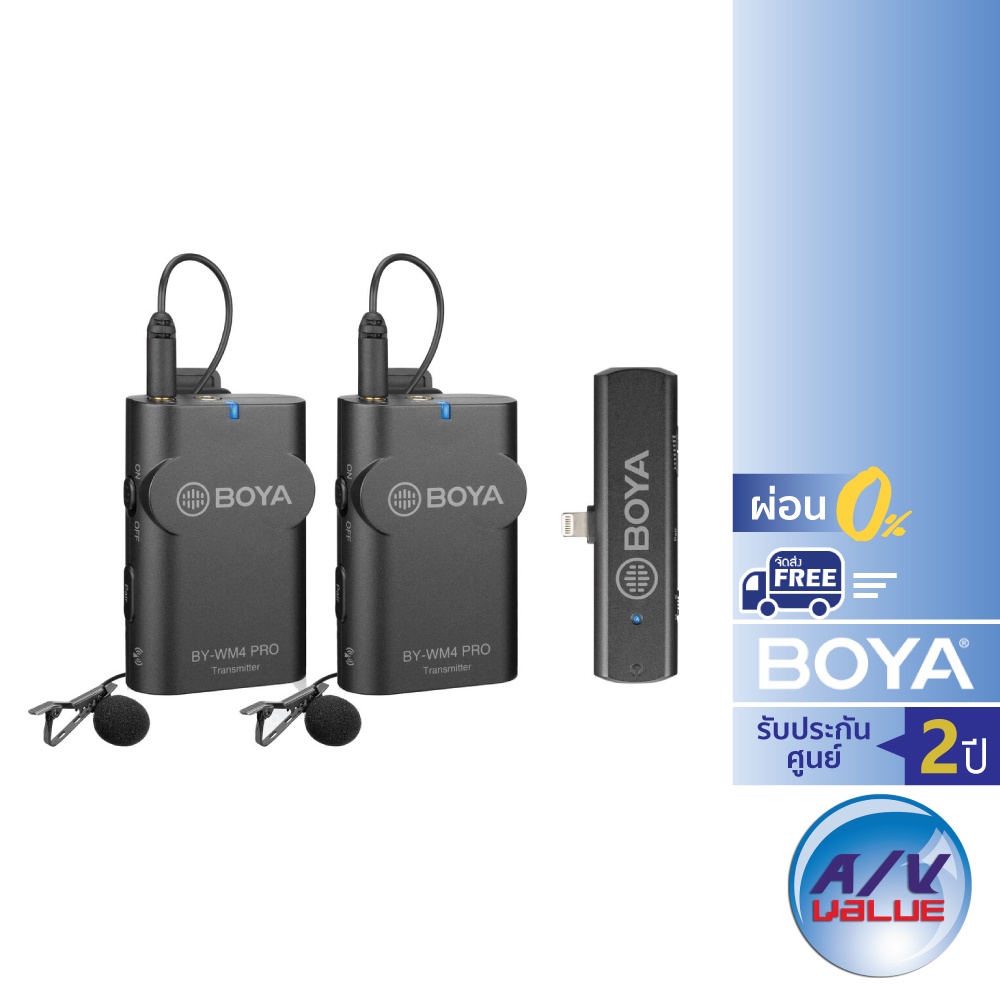 Boya BY-WM4 PRO K4 - 2.4 GHz Wireless Microphone System ** ผ่อน 0% **