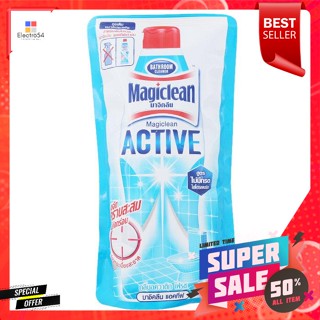 มาจิคลีน แอคทีฟ ผลิตภัณฑ์ล้างห้องน้ำ กลิ่นอควาติก เฟรช รีฟิล 600 มล.Magiclean Active Bathroom Cleaner Aquatic Fresh Refi