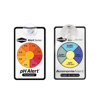 Seachem Alert แผ่นวัดค่า pH และ แอมโมเนีย ในตู้ปลา/ตู้ไม้น้ำ จากอเมริกา
