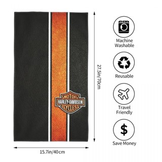 Harley-davidson (8) ผ้าขนหนู ทรงสี่เหลี่ยม ขนาด 70x40 ซม. สําหรับเล่นกีฬา โยคะ ฟิตเนส วิ่ง กลางแจ้ง