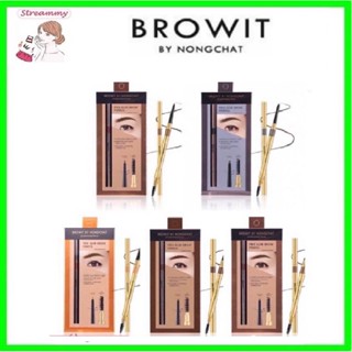 Browit By Nongchat Pro Slim Brow Pencil บราวอิท บายน้องฉัตร โปร สลิม โบรว์ ดินสอเขียนคิ้วน้องฉัตร กันน้ำ หัวเล็ก (1 ชิ้น