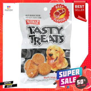 สลิคกี้ โกลด์ เทสตี้ทรีท รสเนื้อ 120 ก.Slicky Gold Tasty Treat Beef Flavor 120 g.