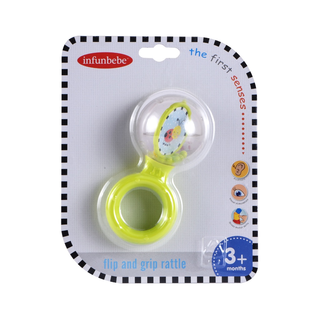 Wel-B x Infunbebe Flip and Grip Rattle  (ของเล่นเขย่ามือ) - ของเล่นเขย่า ของเล่นเด็ก เสริมสร้างพัฒนา