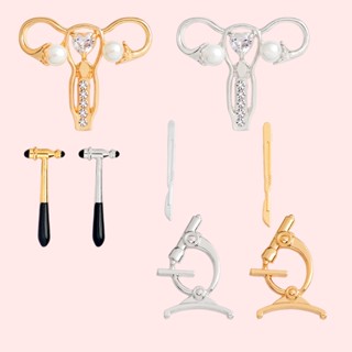 Uterine เข็มกลัดกล้องจุลทรรศน์ รูปหนังศีรษะ อุปกรณ์เสริม สําหรับผู้ที่ชื่นชอบการแพทย์