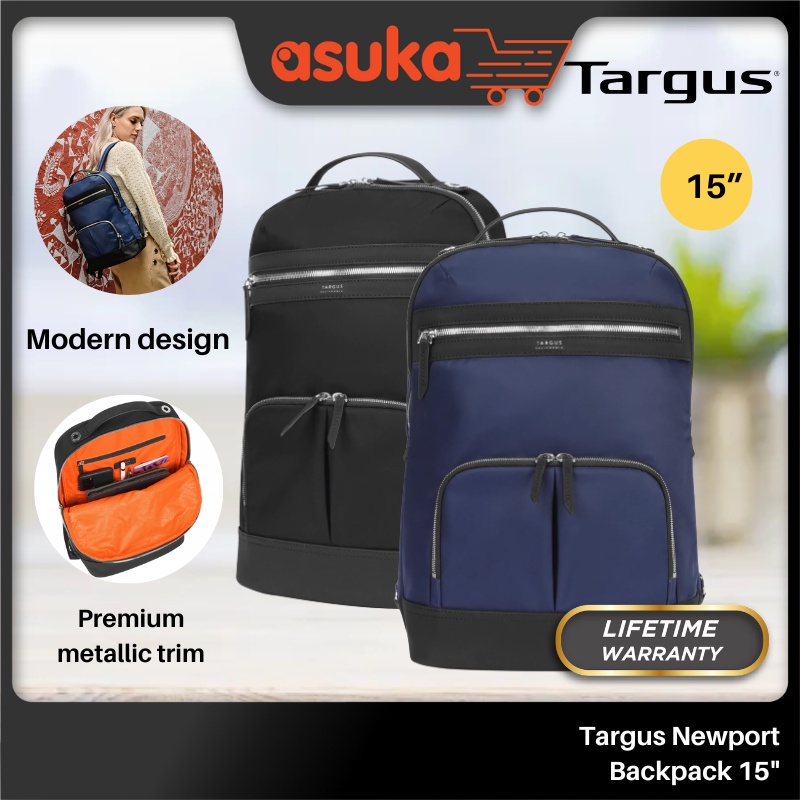 Targus Newport Backpack 15" - สีดํา(TBB599GL-70)/Navy (TBB59901GL-70)