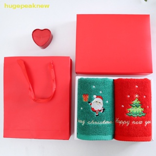 hugepeaknew Xmas Hand Face Towel Christmas Kitchen Tea Towel Red Santa Claus New Year Gift Home Towels Bathroom Washing Cloth Man Woman Gym Nice