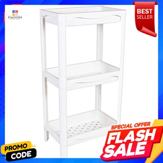 ชั้นวางของพลาสติก 3 ชั้น ขนาด 36.5x23x70 ซม. คละสีPlastic shelf, 3 tiers, size 36.5x23x70 cm, assorted colors