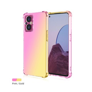 [พร้อมส่ง] เคสโทรศัพท์มือถือ ซิลิโคนนิ่ม ใส กันกระแทก ไล่โทนสี สําหรับ OPPO Reno 8Z 7Z 6Z Reno 8 7 6 Pro 5G